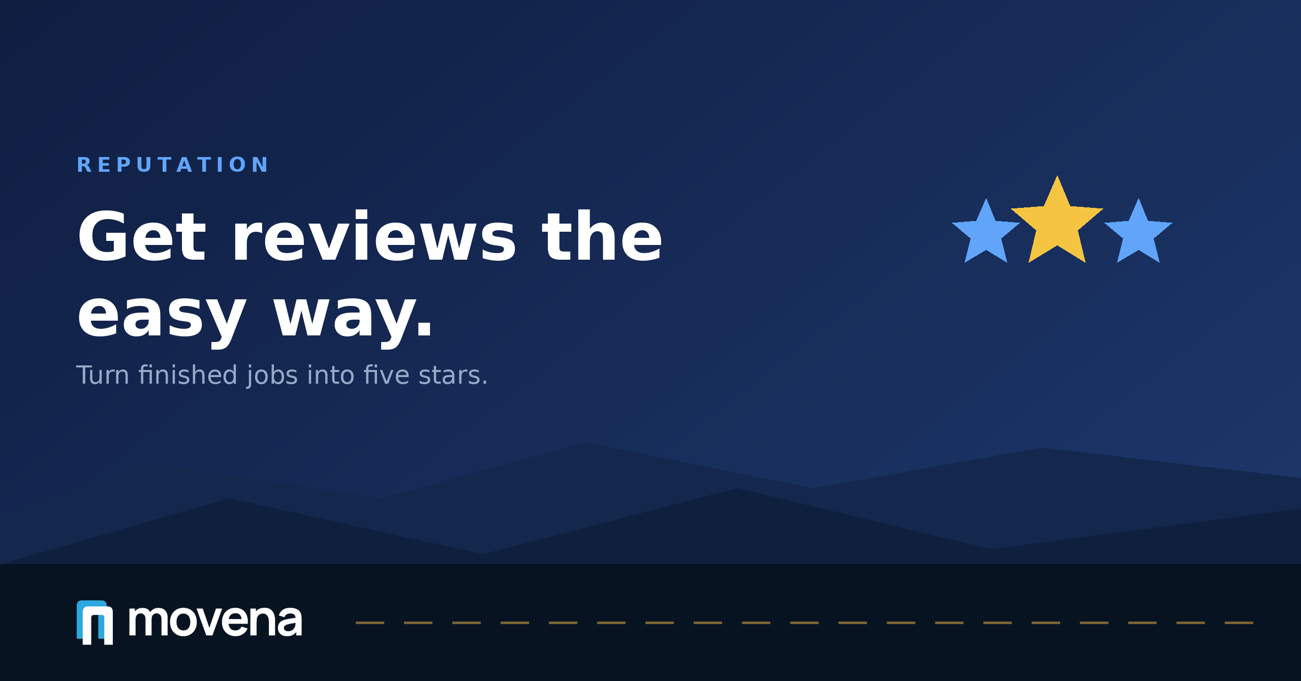 Five-star reviews for a moving company