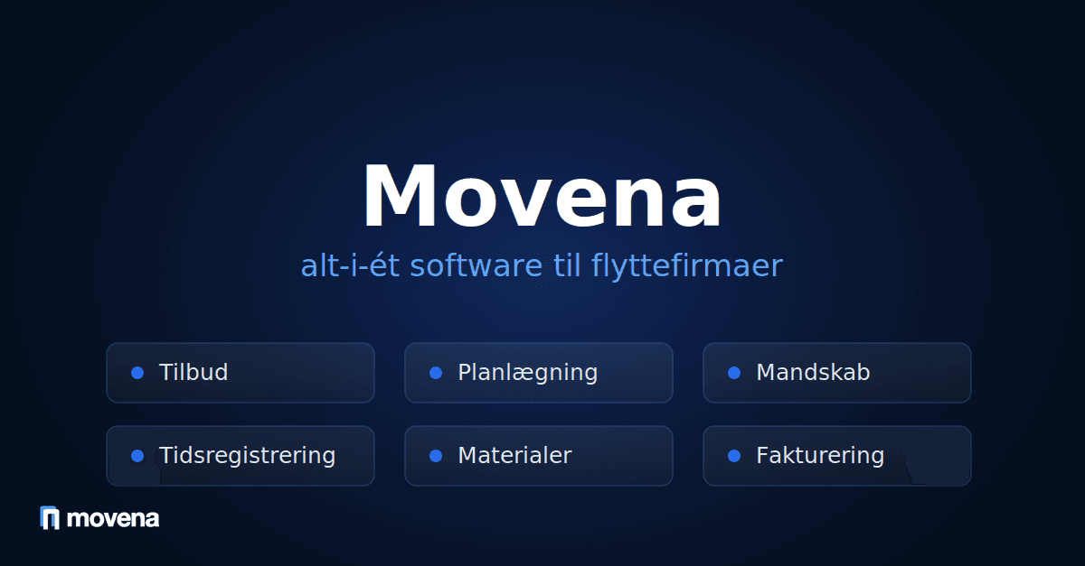 Movena: samlet software til flyttefirmaer