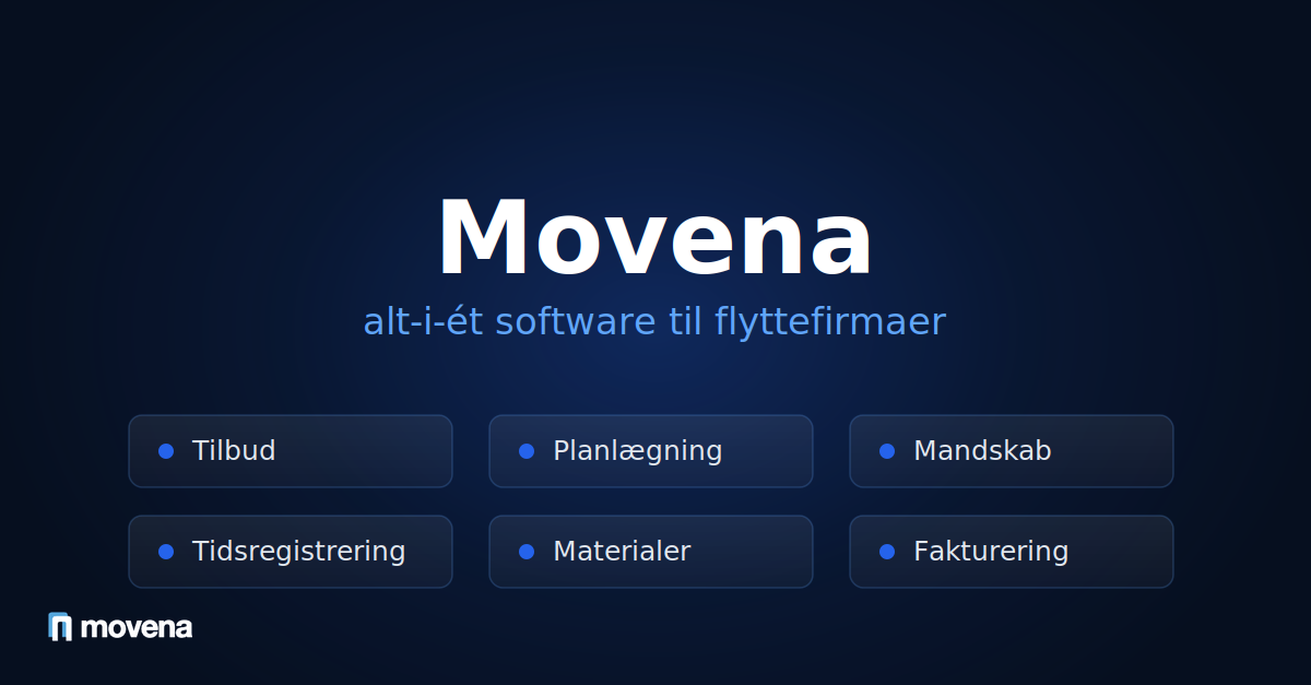 Movena: samlet software til flyttefirmaer